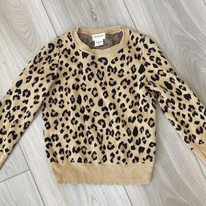 Crewcuts Beige and Black Animal Print Sweater
